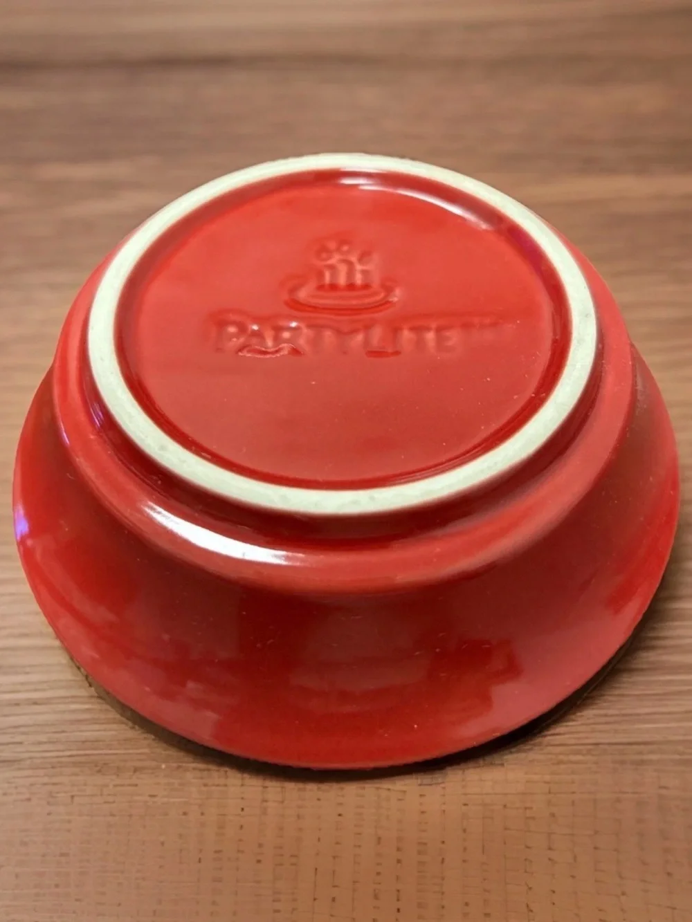 PartyLite ScentGlow Electric Wax Warmer Red/Maroon Ceramic w/Bulb EUC - Picture 4 of 11